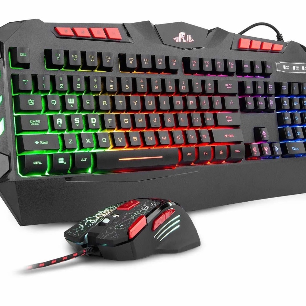 LED Light Gaming Keyboard + Mouse Combo NWT